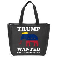 Trump 2024 45 Squared Trump Wanted For Second Term 2024 Zip Tote Bag