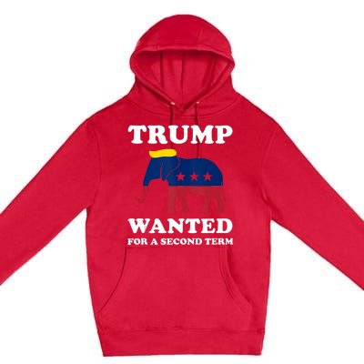 Trump 2024 45 Squared Trump Wanted For Second Term 2024 Premium Pullover Hoodie