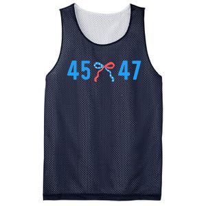 Trump 2024 47th President 45 47 American Flag Cute Bow Women Mesh Reversible Basketball Jersey Tank