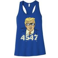 Trump 2024 45 47 Squared Second Term Usa Vintage Trump 2024 Great Gift Women's Racerback Tank