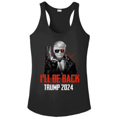 Trump 2024 45 47 Trumpinator Ill Be Back Save America Ladies PosiCharge Competitor Racerback Tank