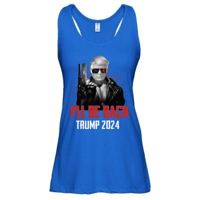 Trump 2024 45 47 Trumpinator Ill Be Back Save America Ladies Essential Flowy Tank