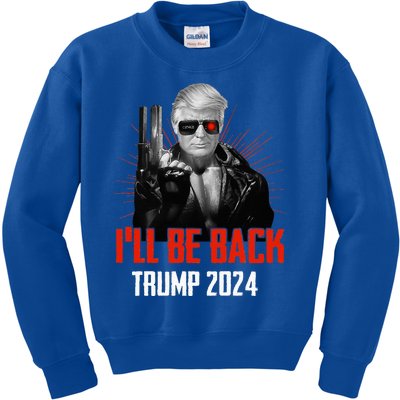 Trump 2024 45 47 Trumpinator Ill Be Back Save America Kids Sweatshirt