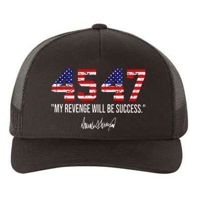 Trump 2024 45 47 My Revenge Will Be Success American Flag Yupoong Adult 5-Panel Trucker Hat