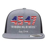 Trump 2024 45 47 My Revenge Will Be Success American Flag Flat Bill Trucker Hat