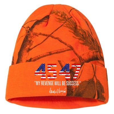 Trump 2024 45 47 My Revenge Will Be Success American Flag Kati Licensed 12" Camo Beanie