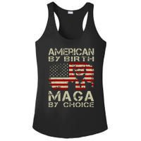 Trump 2024 America By Birth Maga By Choice Vintage Ladies PosiCharge Competitor Racerback Tank