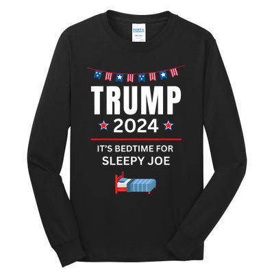 Trump 2024Funny Anti Sleepy Joe Biden Pro Trump Republican Tall Long Sleeve T-Shirt