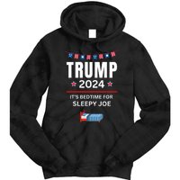 Trump 2024Funny Anti Sleepy Joe Biden Pro Trump Republican Tie Dye Hoodie