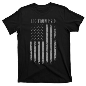 Trump 2.0 American Flag Trump 47 2nd Term Maga 2024 Lfg T-Shirt