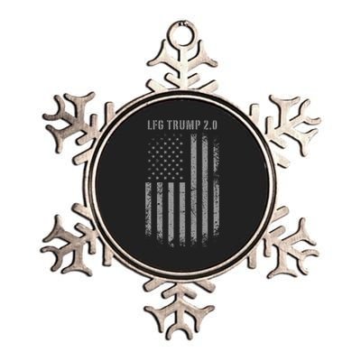 Trump 2.0 American Flag Trump 47 2nd Term Maga 2024 Lfg Metallic Star Ornament