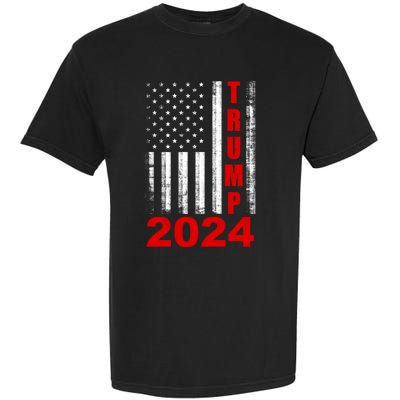 Trump 2024 American Flag Vintage Donald Trump 2024 Garment-Dyed Heavyweight T-Shirt