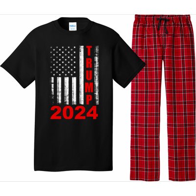 Trump 2024 American Flag Vintage Donald Trump 2024 Pajama Set