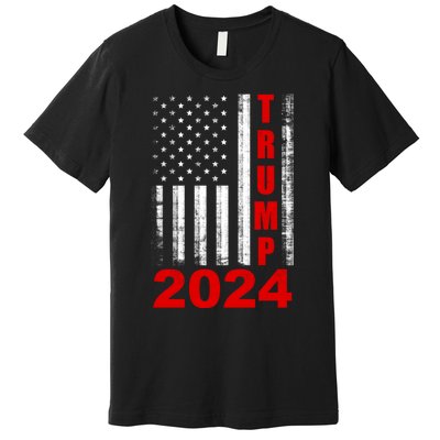 Trump 2024 American Flag Vintage Donald Trump 2024 Premium T-Shirt