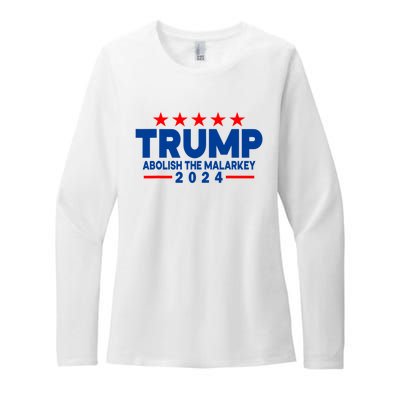 Trump 2024 Abolish The Malarkey Womens CVC Long Sleeve Shirt