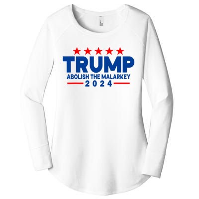 Trump 2024 Abolish The Malarkey Women's Perfect Tri Tunic Long Sleeve Shirt