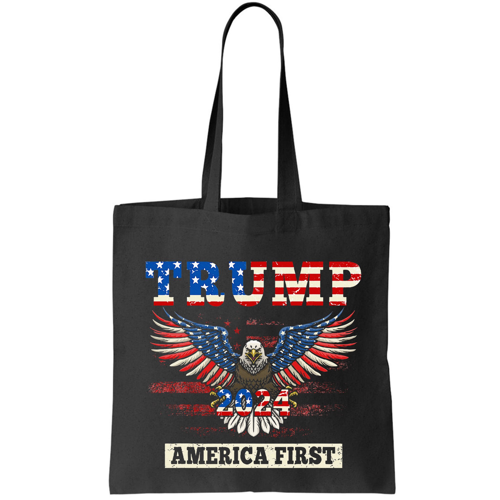 Trump 2024 America First Bald Eagle Pro Trump Usa Flag Bag
