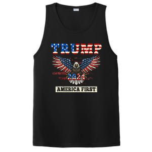 Trump 2024 America First Bald Eagle Pro Trump Usa Flag PosiCharge Competitor Tank