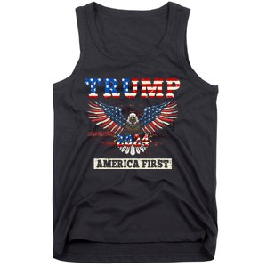 Trump 2024 America First Bald Eagle Pro Trump Usa Flag Tank Top