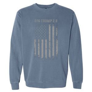 Trump 2.0 American Flag Trump 47 2nd Garment-Dyed Sweatshirt