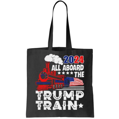 Trump 2024 All Aboard The Trump Train Tote Bag