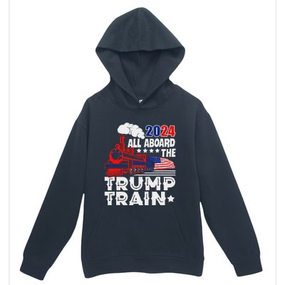 Trump 2024 All Aboard The Trump Train Urban Pullover Hoodie