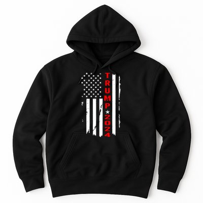 Trump 2024 American Flag Vintage Hoodie