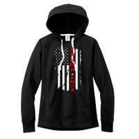 Trump 2024 American Flag Vintage Women's Fleece Hoodie