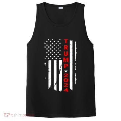 Trump 2024 American Flag Vintage PosiCharge Competitor Tank