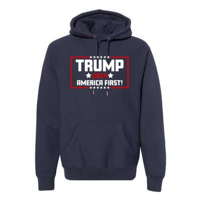 Trump 2024 America First Maga Keep America Great Democracy Premium Hoodie