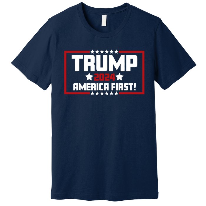 Trump 2024 America First Maga Keep America Great Democracy Premium T-Shirt