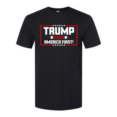 Trump 2024 America First Maga Keep America Great Democracy Softstyle CVC T-Shirt