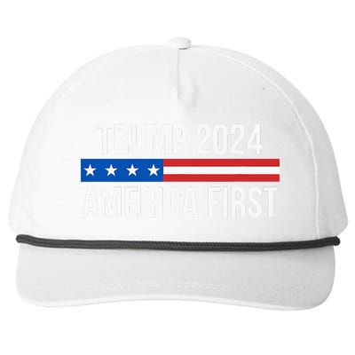 Trump 2024 America First Snapback Five-Panel Rope Hat