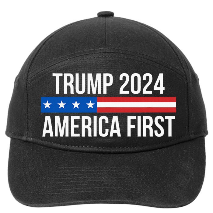 Trump 2024 America First 7-Panel Snapback Hat