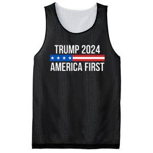 Trump 2024 America First Mesh Reversible Basketball Jersey Tank