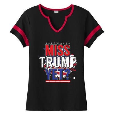 Trump 2024 America Republican Anti Joe Biden Miss Trump Yet Gift Ladies Halftime Notch Neck Tee