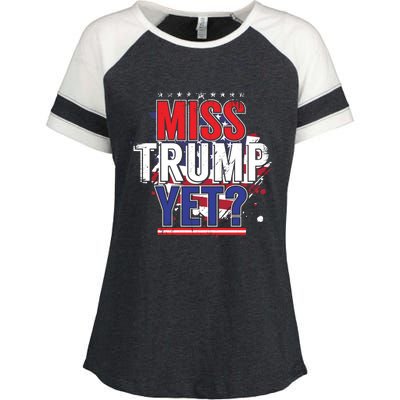 Trump 2024 America Republican Anti Joe Biden Miss Trump Yet Gift Enza Ladies Jersey Colorblock Tee