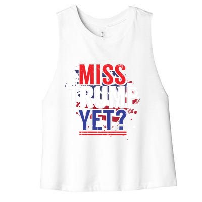 Trump 2024 America Republican Anti Joe Biden Miss Trump Yet Gift Women's Racerback Cropped Tank