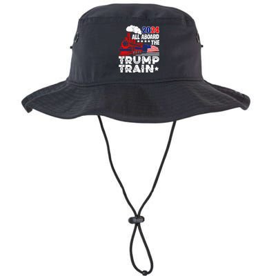 Trump 2024 All Aboard The Trump Train Usa American Flag Legacy Cool Fit Booney Bucket Hat