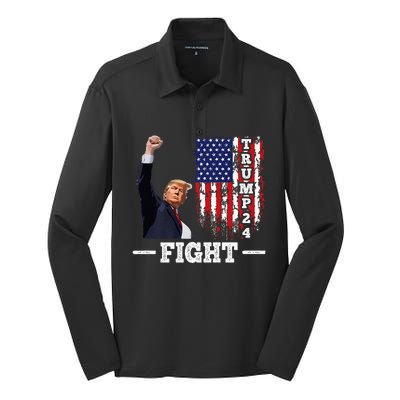 Trump 2024 Assasination Butler Pennsylvania Trump Fight Silk Touch Performance Long Sleeve Polo