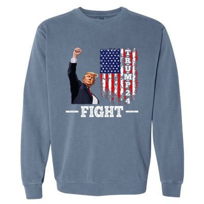 Trump 2024 Assasination Butler Pennsylvania Trump Fight Garment-Dyed Sweatshirt