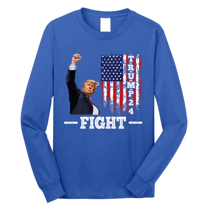 Trump 2024 Assasination Butler Pennsylvania Trump Fight Long Sleeve Shirt