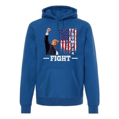 Trump 2024 Assasination Butler Pennsylvania Trump Fight Premium Hoodie