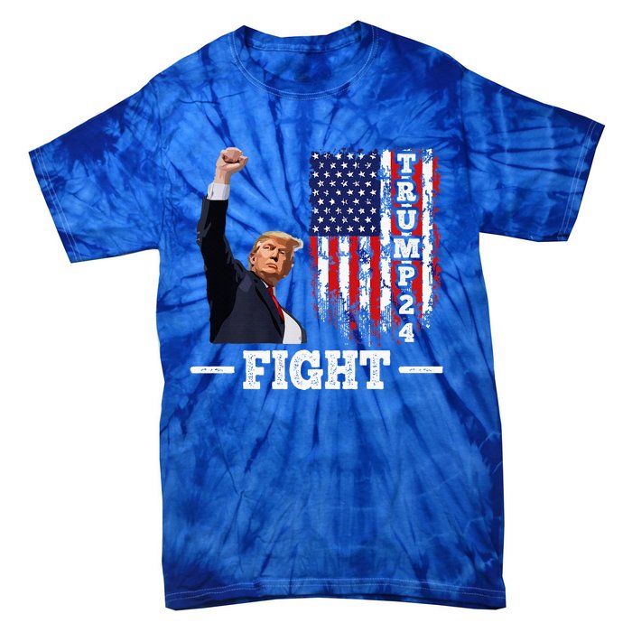 Trump 2024 Assasination Butler Pennsylvania Trump Fight Tie-Dye T-Shirt