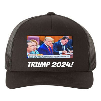 Trump 2024 Arraignment Inside Courthouse Yupoong Adult 5-Panel Trucker Hat