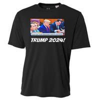 Trump 2024 Arraignment Inside Courthouse Cooling Performance Crew T-Shirt