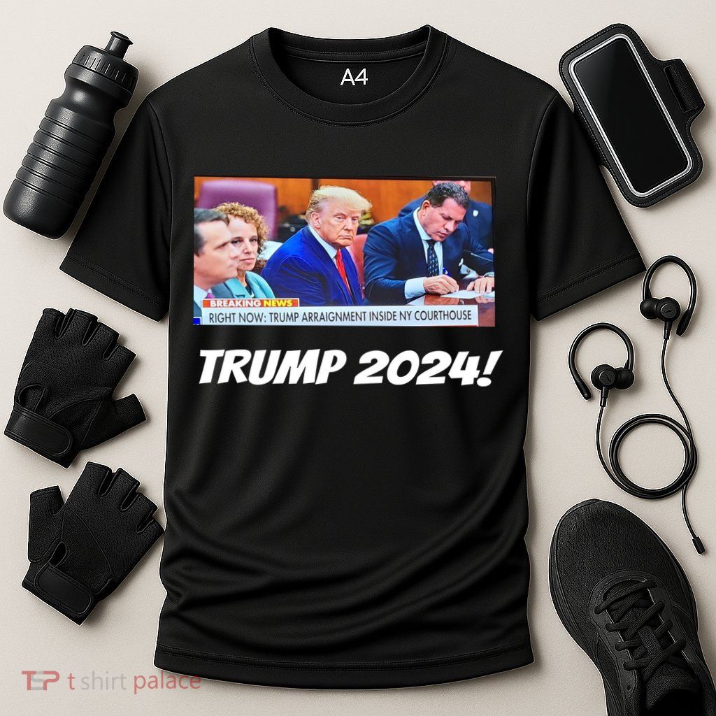 Trump 2024 Arraignment Inside Courthouse Performance Shirt