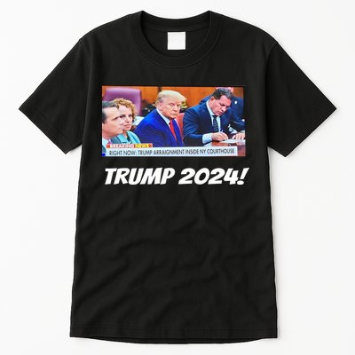 Trump 2024 Arraignment Inside Courthouse Tall T-Shirt