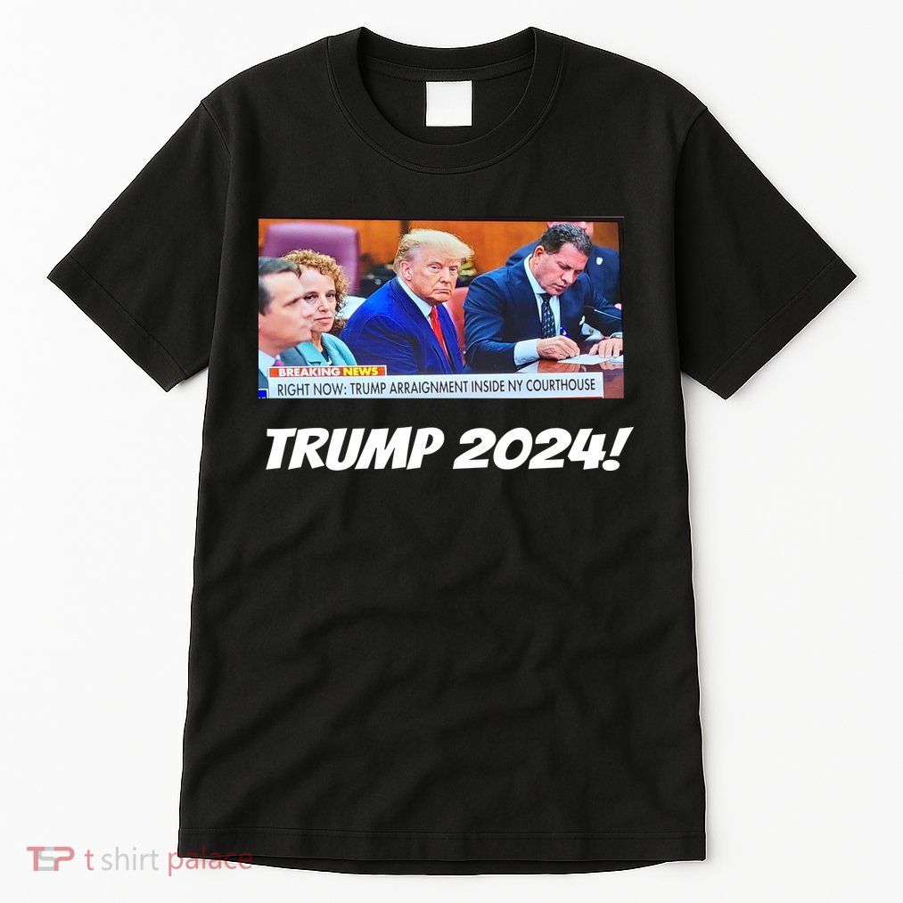 Trump 2024 Arraignment Inside Courthouse Tall T-Shirt