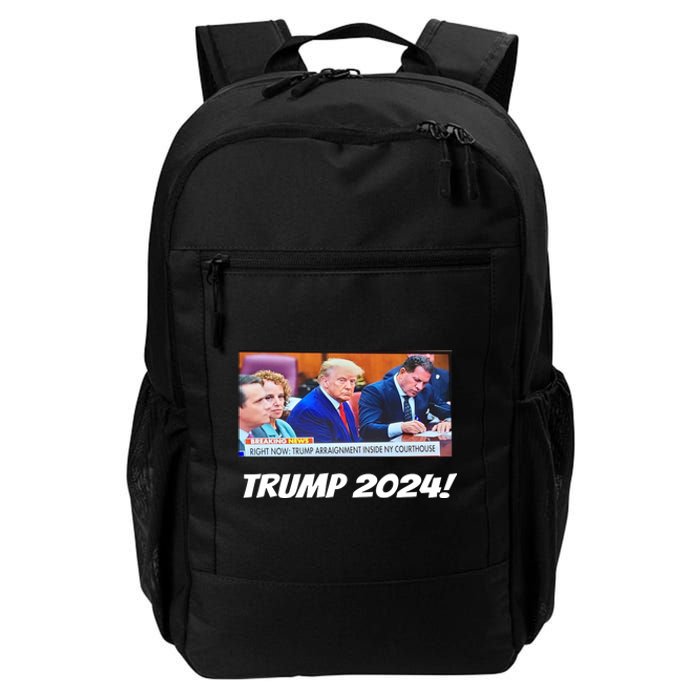 Trump 2024 Arraignment Inside Courthouse Daily Commute Backpack